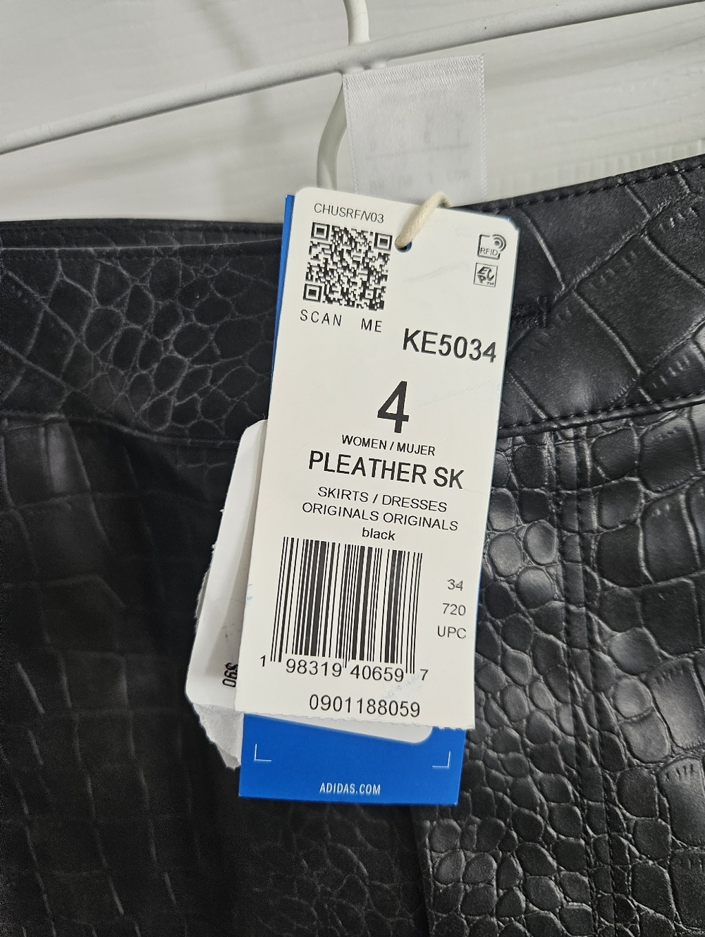 NWT Adidas Originals Pleather Mini Skirt - Picture 6 of 10